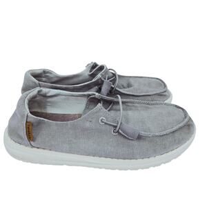 Hey Dude Wendy Women's Slip On Shoes Chambray Off-Black 7